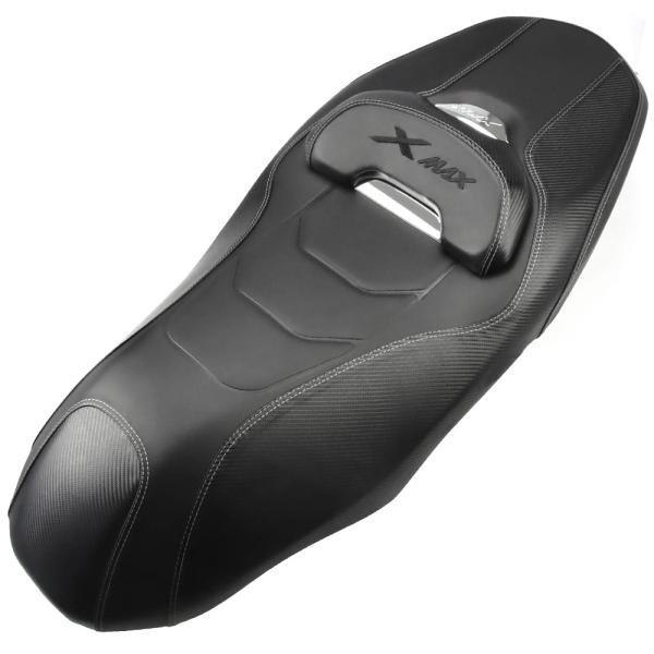 ヤマハ対応 Xマックス250 XMAX 250（SG42J/SG64J）用 ローダウン カスタムシート完成品 黒レザー調 ＆カーボン調