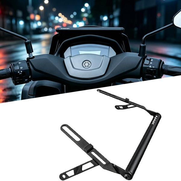 ヤマハ NMAX155 ナビゲーションステー スマホホルダーステー GPSマウントブラケット 携帯ホルダー取付ステー 高強度スチール製 黒