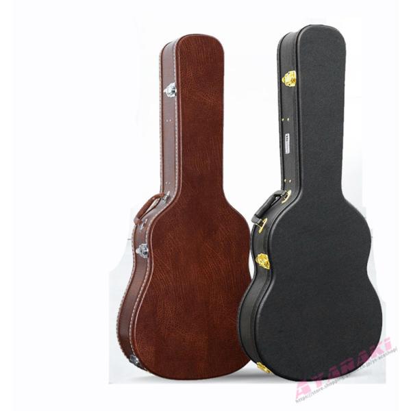 ギターケース ハードケース 木製 ギグバッグ アコギケース アコースティックギターケース41インチ クッション付き 2WAY リュック型 手提げ