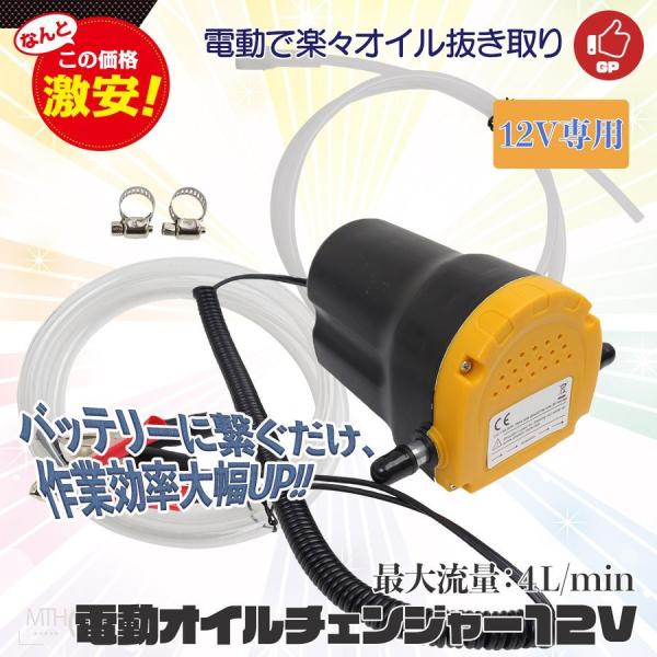 オイルチェンジャー 電動式 DC12V専用 電動で楽々オイルの抜き取りが行えます