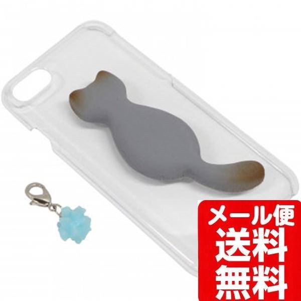 スマホケース 日本職人が作る食品サンプル iPhoneSE2ケース チャーム付 グレー猫マシュマロ IP-751