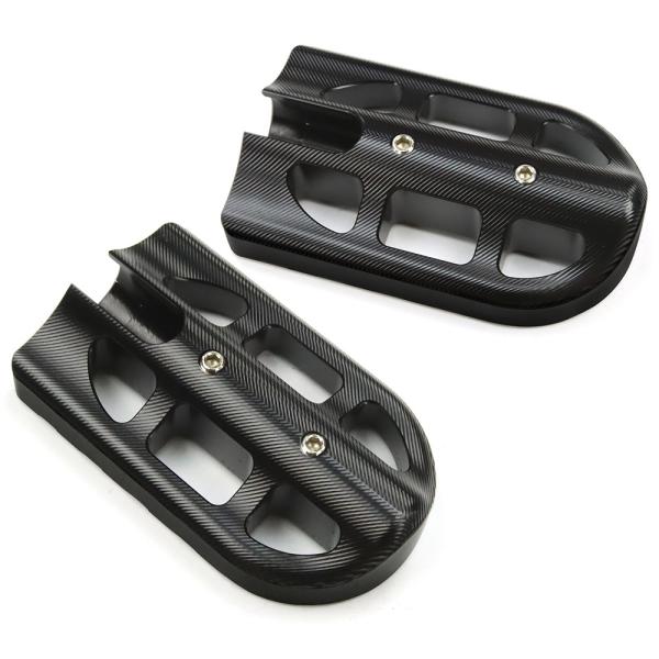 クロスカブ110 JA10 スーパーカブJA07/JA10/JA42/JA43/JA44/JA59等 滑り止めカバーステップペダル アルミニウム合金 左右セット ブラック