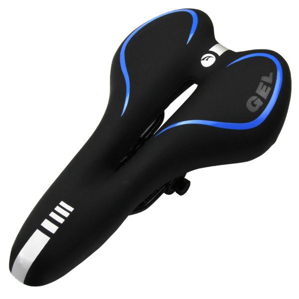 商品仕様：■ロードバイク、マウンテンバイク、クロスバイク、シティサイクル、エアロバイクなどに適しています。■表皮はPUレザー＋ポリウレタンクッション＋プラスチックベースプレート、防水、超耐摩耗、滑り止めなどの機能を揃えた。■銀/青色の反射ス...