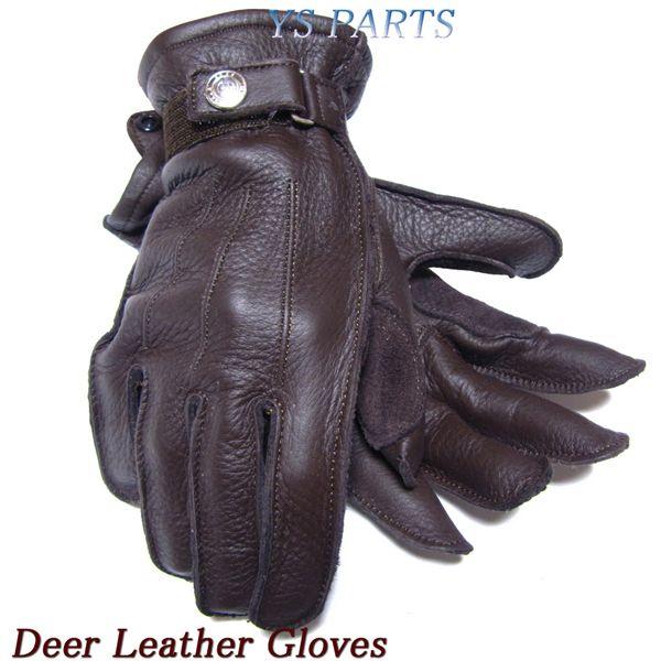 新作】モトフィールドMFG-101本鹿革採用ディアスキングローブ ブラウン