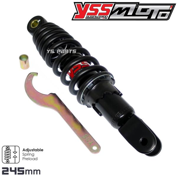 ツインダンパー YSSリアサス黒245mm スーパーディオAF27 スーパーディオZX AF28 スマートディオ AF56 スマートディオZ4 AF63 等に