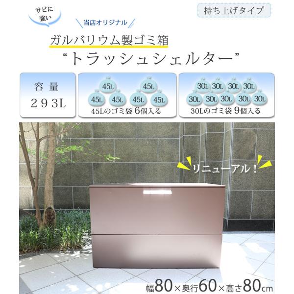 屋外用ゴミ箱 ごみ箱 ゴミストッカー 屋外 約幅80cm 大型 大容量 屋外