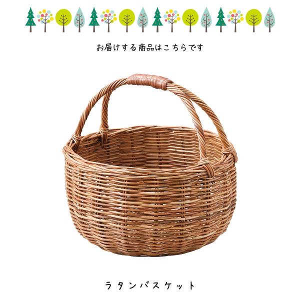 ラタンバスケット バスケット かご 収納バスケット 籐・牛革 収納かご
