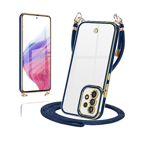 Galaxy A53 5G ケース クリア TPU ショルダー カバー SC-53C SCG15 スマホケース 肩掛け 首掛け 斜めかけケース 可愛い かわいい 韓国 透明 薄型 耐