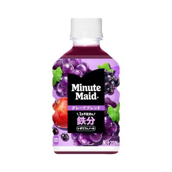 他サイト： コカ・コーラ ミニッツ メイド ぎゅっ! とフルーツ グレープブレンド×鉄分280mlPET ×24本の商品画像