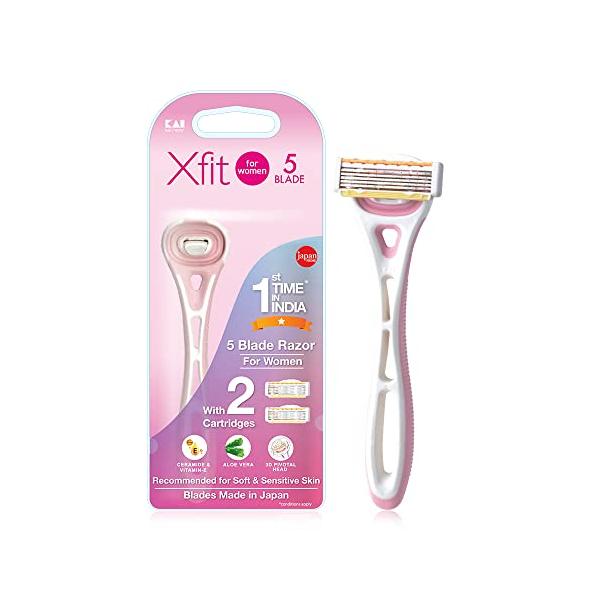 貝印 Xfit for woman 女性かみそり 敏感肌用 替刃2個付 カミソリ レディース 1個