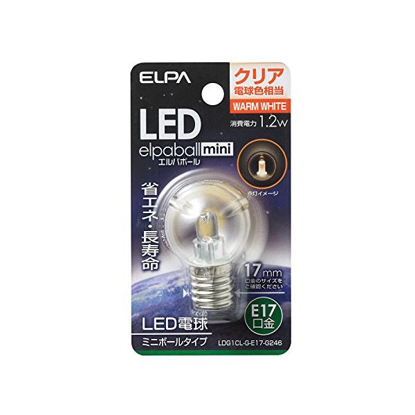 エルパELPA LED電球G30形 電球 照明 E17 1.2W 電球色 屋内用 LDG1CL-G-E17-G246