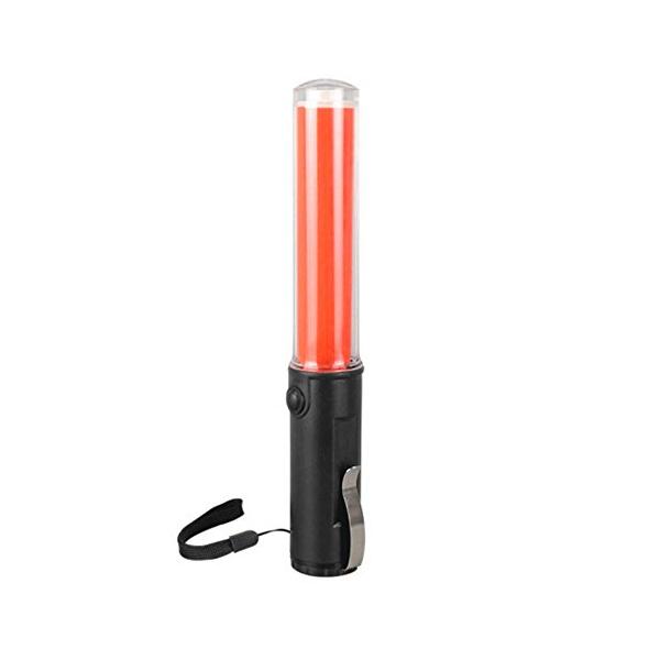 Kanjar 小型 誘導棒 LED 誘導灯 誘導 交通整理 交通 整理 駐車場 三段切り替え 26cm 赤