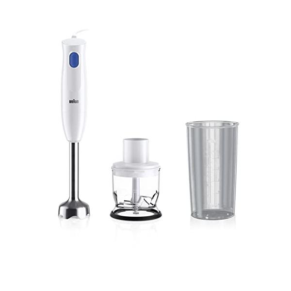 ブラウン ハウスホールドBraun Household マルチクイック 1 ハンドブレンダー 1台3役 つぶす・混ぜる・きざむ 離乳食 ポタージュ 対応 MQ10201MWH