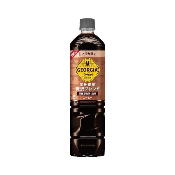 Georgia コカ・コーラ ジョージア 深み焙煎贅沢ブラック 甘さひかえめ 950mlPET×12本アイスコーヒー