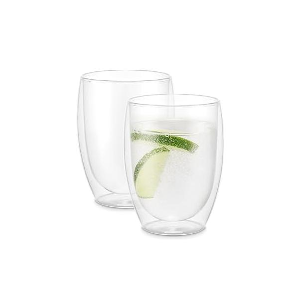 BODUM ボダム グラス コップ タンブラー PAVINA パヴィーナ ダブルウォールグラス 350ml 2個セット 保温保冷性 二重構造 耐熱ガラス 電子レンジ可 オ