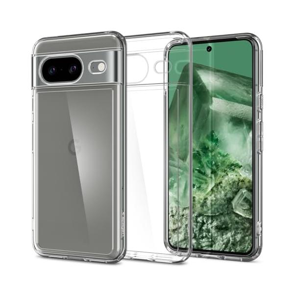 Spigen Google Pixel8 ケース クリア TPU バンパーケース 2重構造 米軍MIL規格取得 耐衝撃 すり傷防止 黄ばみ無し ワイヤレス充電対応 ウルトラ・ハ