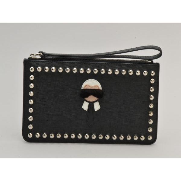 FENDI ファーモチーフ クラッチバッグ FENDI フェンディ ファースト ミディ FFロゴ クラッチバッグ