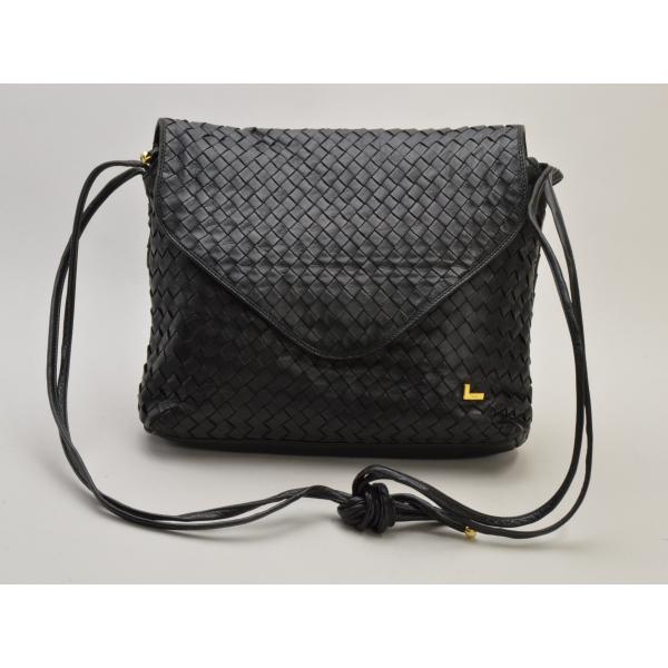 LANCEL ランセル ショルダーバッグ イントレチャート メッシュ レザー 