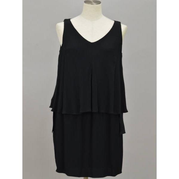 カルヴェン CARVEN TECHNICAL CREPE ワンピース 34サイズ ブラック 