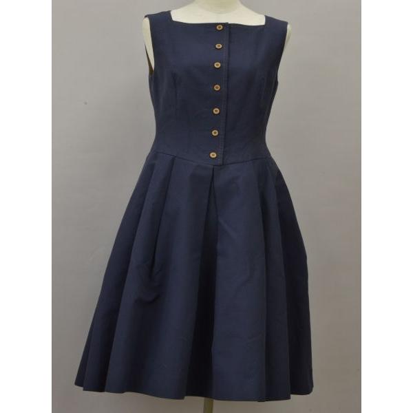 FOXEY フォクシー ノースリーブワンピースドレス 裏地裾レース  