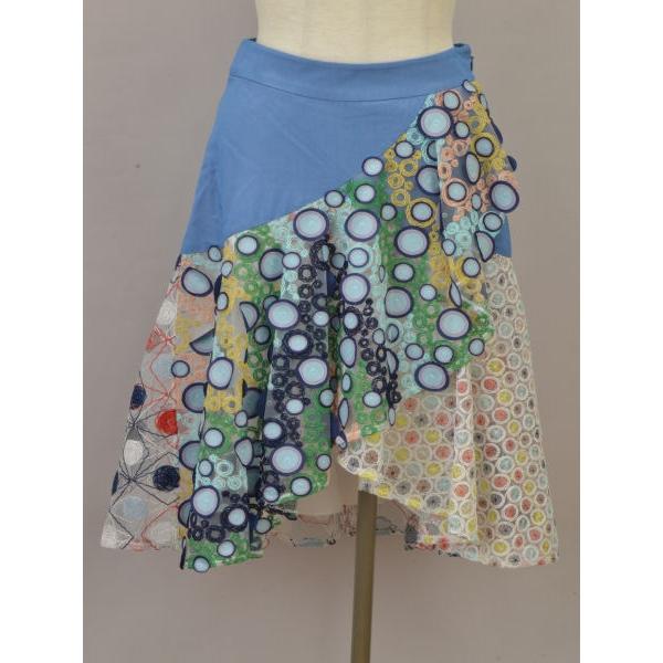 VIVIENNE TAM ヴィヴィアンタム スカート MULTI COLOR EMB LACE W 