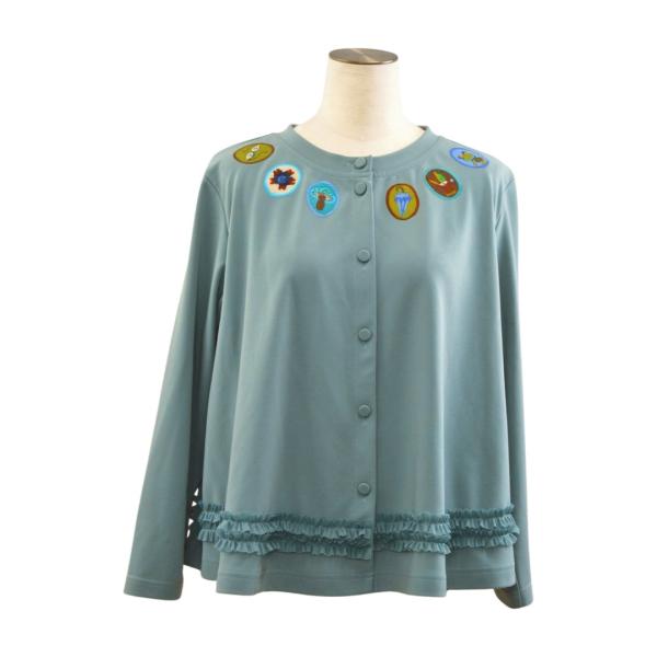 トクコプルミエヴォル アシンメトリー ストレッチカーディガン 黒 Jチャーム 9 トクコプルミエヴォル アシンメトリー ストレッチカーディガン 黒 J