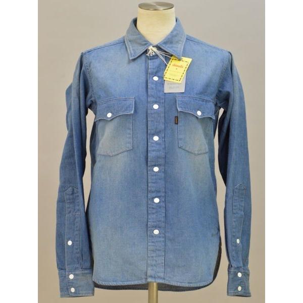 chimala - チマラ chimala ユーズド加工 コットン デニム シャツ/ブラウス XXXSサイズ ブルー(VINTAGE) レディース F-M9734 チマラ chimala ユーズド加工 コットン デニム シャツ/ブラウス