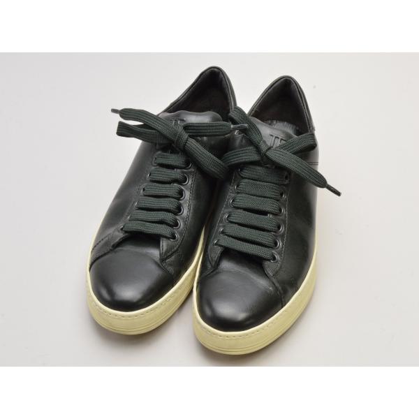 トム TOM FORD トムフォード レザー スニーカー 38サイズ ダーク