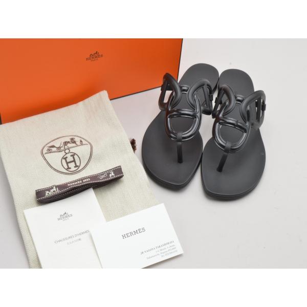 新品未使用✨HERMES エジェリー サンダル シェーヌダンクル HERMES エルメス エジェリ ラバー サンダル シェーヌダンクル 38