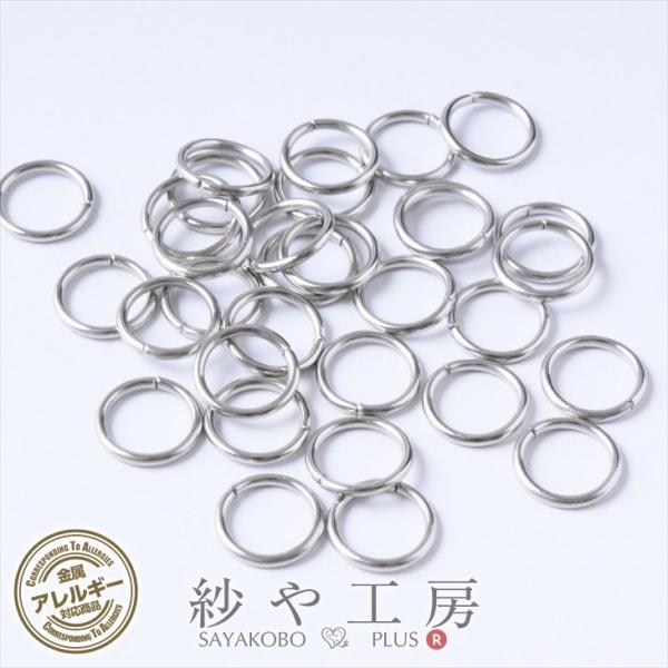 丸カン ステンレス SUS304 アクセサリー パーツ シルバー 直径10mm 線径約1.2mm 約30個前後 金属アレルギー対応 フープ 問屋
