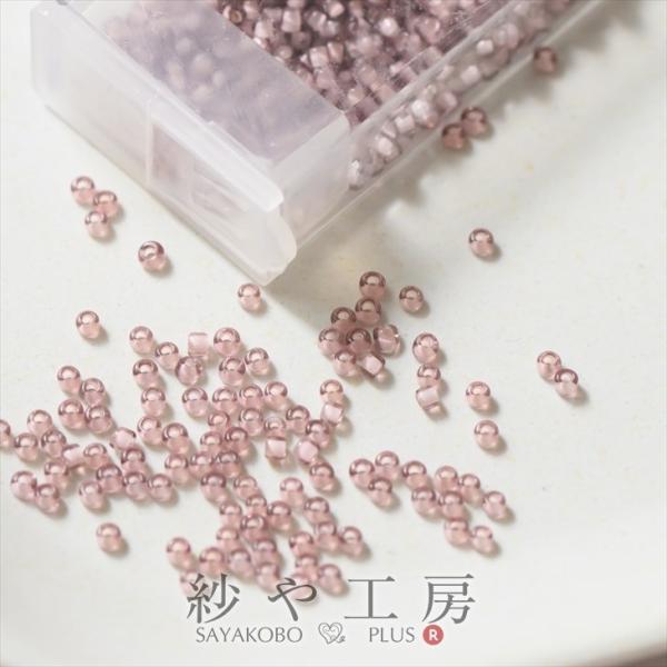 ビーズ 丸小ビーズ col.10/218 ピンク＆パープルクラッシュ 2mm