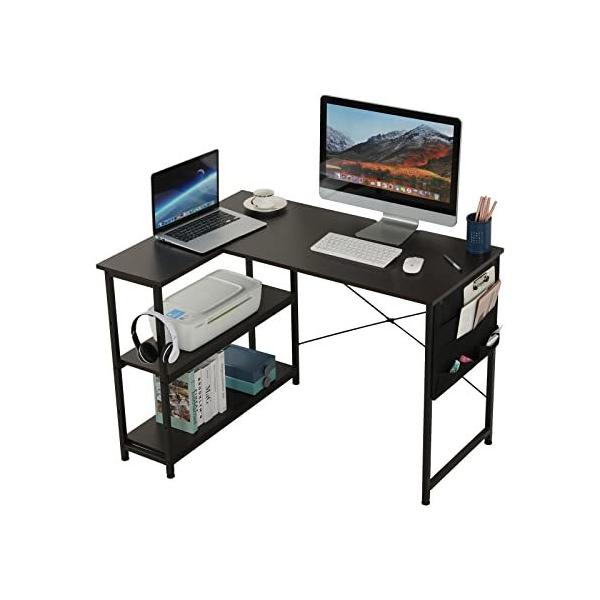 お歳暮 l字デスク パソコンデスク 机 pcデスク 右棚左棚 桌子 幅107cm