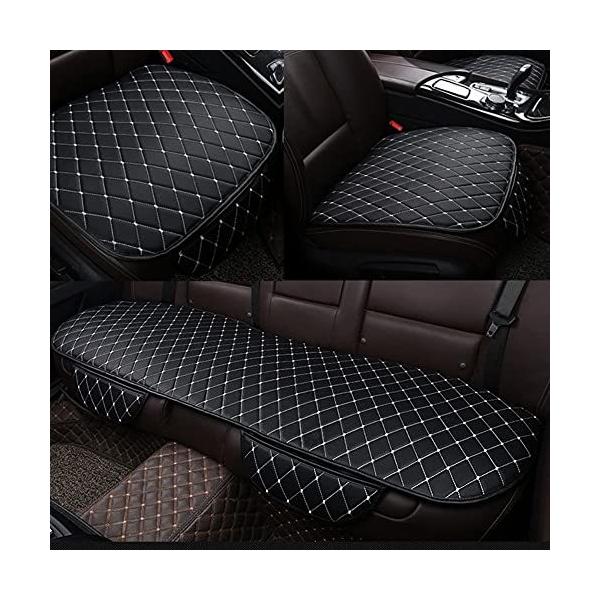 One Lifestyle 車用 3枚組 カーシート カバー セット Puレザー 前後座 座布団 シートクッション 簡単設置 前座席用2枚 Tvo4fhhjty クッション 座布団 Fluorinet Com