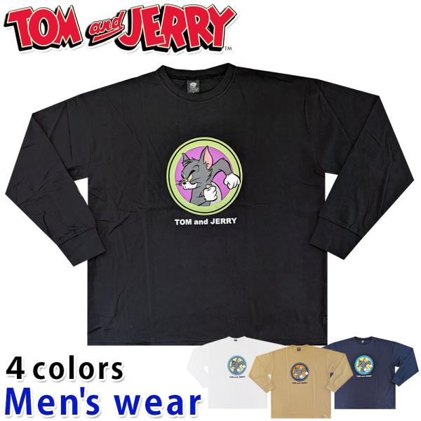 トムとジェリー 長袖 Tシャツ メンズ ワイド ワーナー ネコ ネズミ グッズ メール便送料無料 T43-100B
