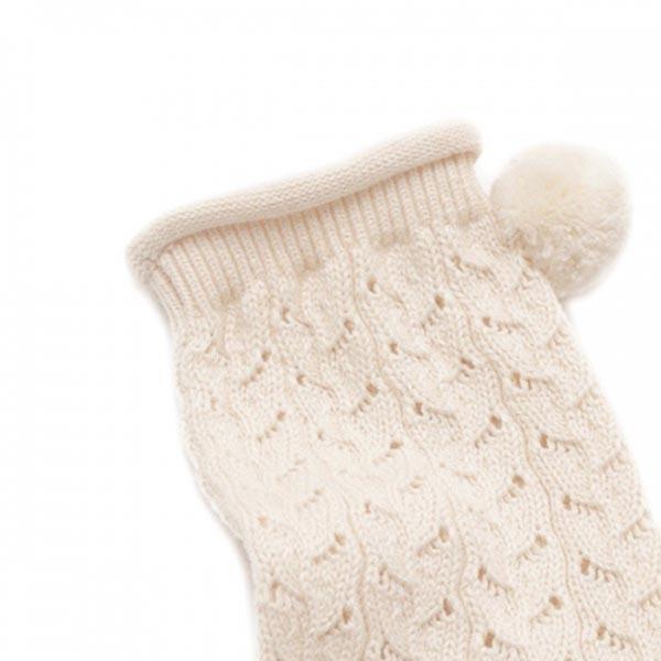 オーガニックコットン ベビー ポンポン付き透かし柄レッグウォーマー Cofucu コフク 58 102 01 Os ハーモネイチャーオンライン 通販 Yahoo ショッピング