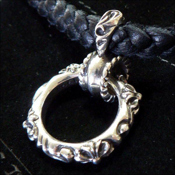 CHROME HEARTS HEARTS(クロムハーツ) SBTペンダント レザーチョーカー 