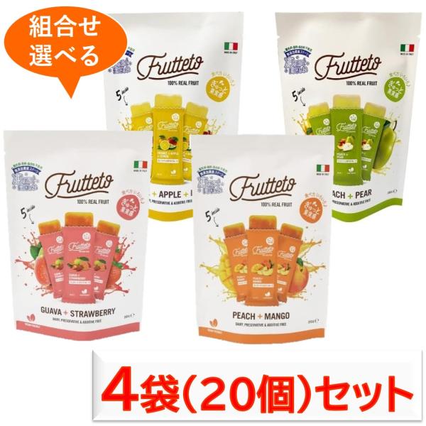 フルッテート Frutteto 5個入×4袋セット アイスキャンディー フルーツ100% 無添加 砂糖不使用 リブインコンフォート アイス 常温保存 ヴィーガン シャーベット