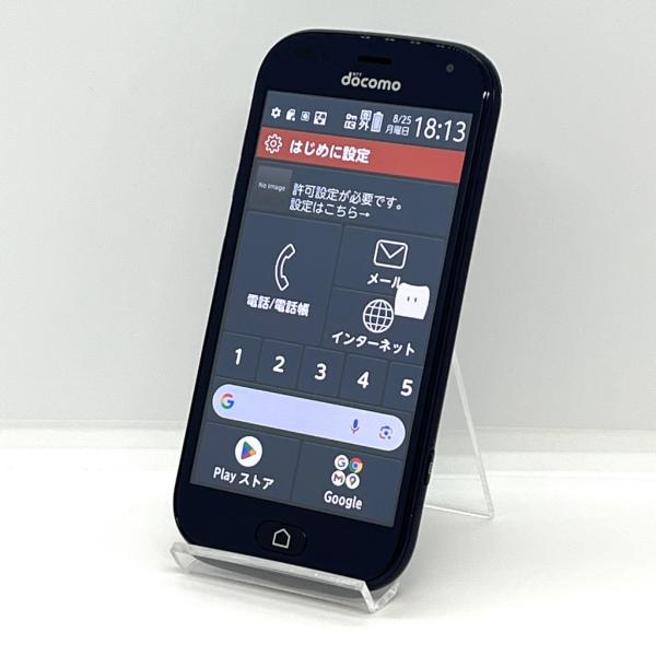 ☆ docomo らくらくスマートフォン F-42A ネイビー #1 らくらくスマートフォン 【訳あり】液晶美品 F-42A ネイビー