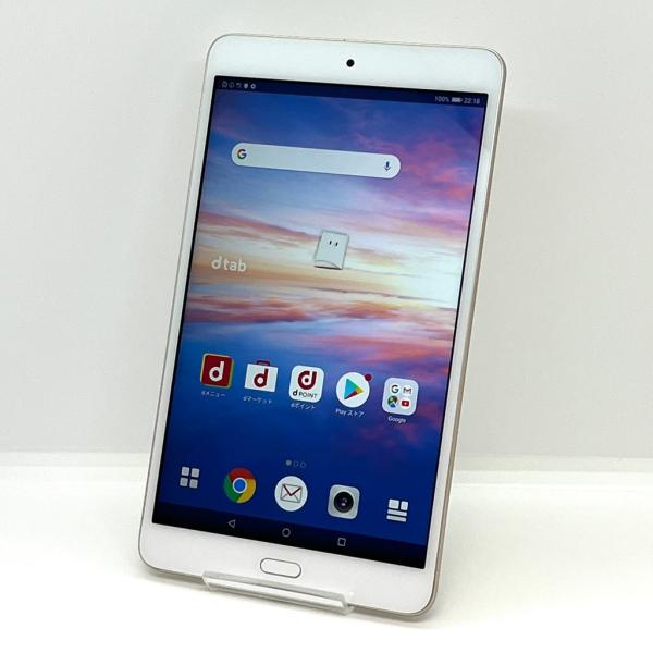 良品】HUAWEI dtab Compact d-02K docomo SIMロック解除済 ゴールド 白