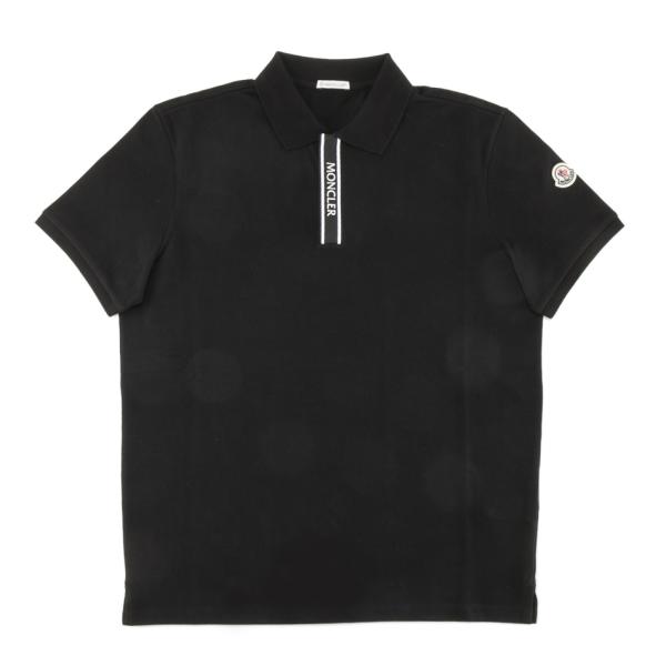MONCLER モンクレール　半袖ポロシャツ　ブラック　黒 ダークブルー ポロシャツ : Tシャツ＆ポロシャツ 向けの メンズ