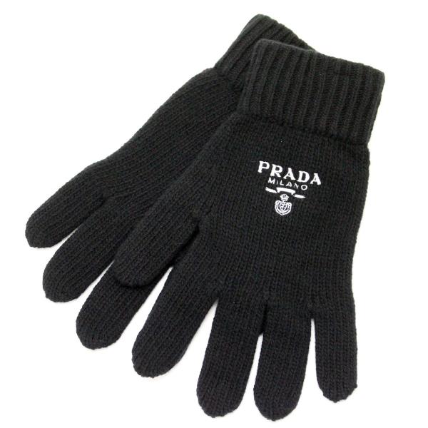 PRADA（プラダ） 送料無料 1 PRADA UMK66 NERO 手袋 グローブ カシミヤ