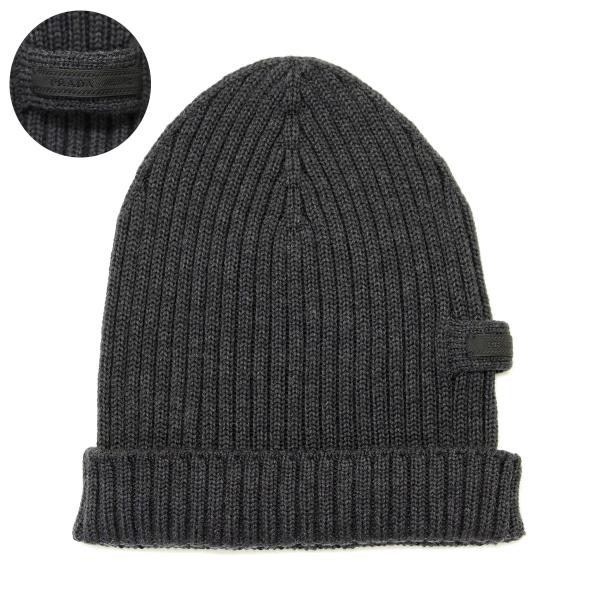 プラダノベルティニット帽 新品未使用 PRADA（プラダ） 送料無料 1 PRADA UMD188 ANTRACITE ニットキャップ