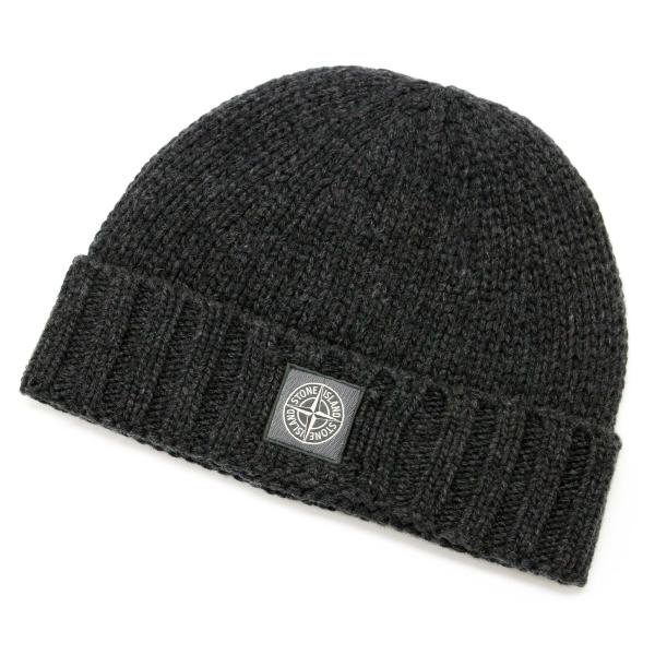 送料無料 5 STONE  ストーンアイランド 7715N17D6 V0065 チャコールグレー ニットキャップ ニット帽 男女兼用 STONE ISLAND（ストーン アイランド） 送料無料 5 STONE ISLAND