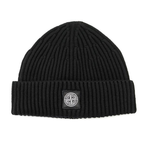 送料無料 6 STONE  ストーンアイランド N100002 S00C3 V0029 ブラック ニットキャップ ニット帽 男女兼用 STONE ISLAND（ストーン アイランド） 送料無料 6 STONE ISLAND