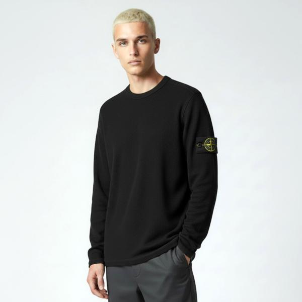 【新品未使用】ストーンアイランド ジュニア　ブラック　トレーナー STONE ISLAND（ストーン アイランド） 送料無料 81 STONE ISLAND L1S15