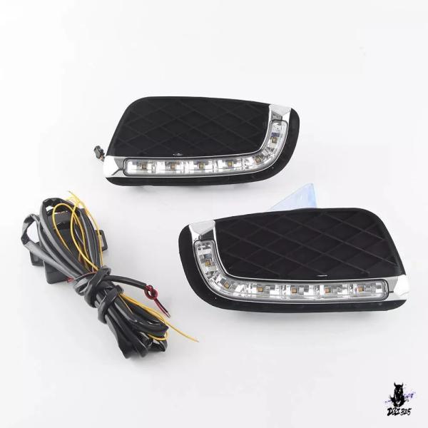 互換品 メルセデスベンツ スマート フォーツー 2008-2011 用 LED DRL ドライビングフォグランプ