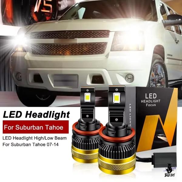 互換品 シボレー サバーバン タホ 2007-2019 用 LEDヘッドライト電球 30000lm 2個セット