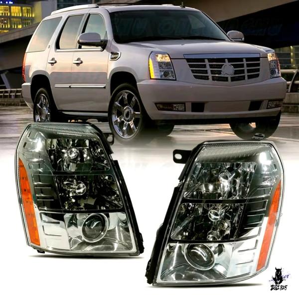 互換品 キャデラック エスカレード 2009-2014 用 フロントLEDヘッドライト ウインカー