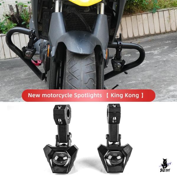 互換品 60W キングコングトライアングル型オートバイ補助LEDライト ホワイト/アンバー 防水