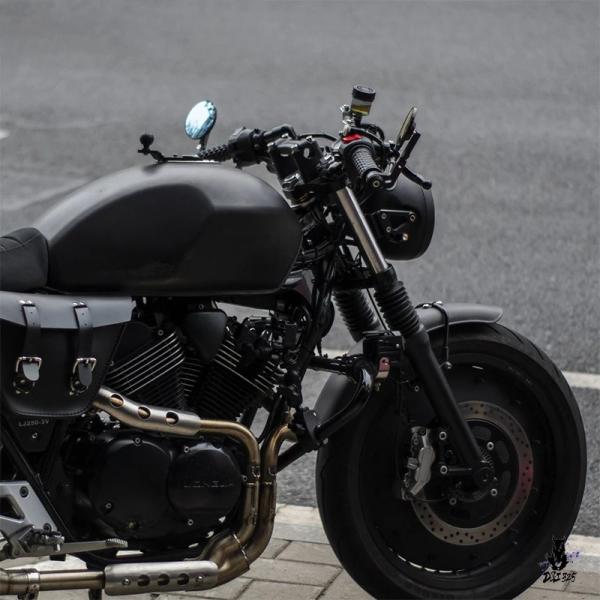 互換品 Lexmoto Vendetta 250/Longjia Buccaneer 250 用 CNCアルミ製調整可能クリップオンハンドルバー